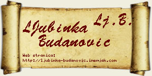 LJubinka Budanović vizit kartica